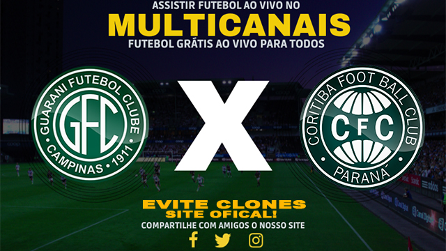 Assistir Guarani x Coritiba AO VIVO Online 03/09/2024